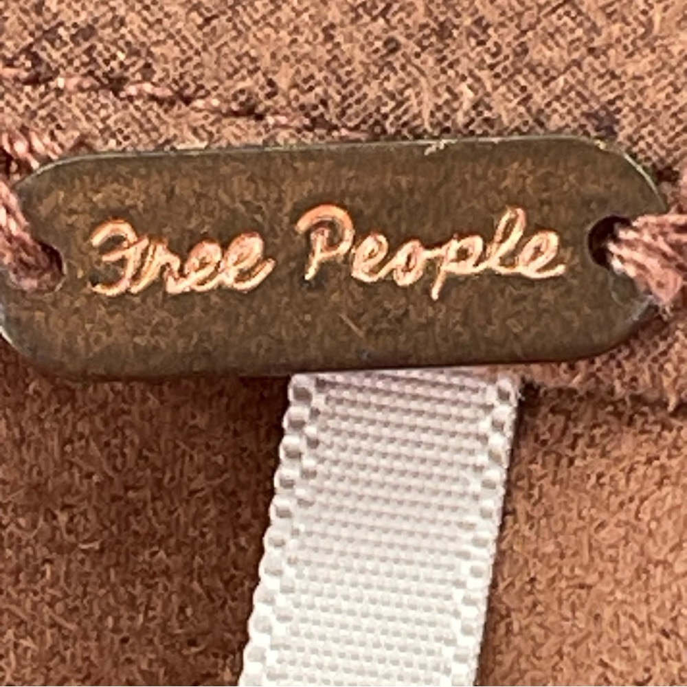 Free People Camel Summer Love Vegan Leather Mini Skirt Size 10 - Picture 9 of 12